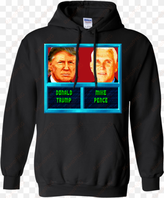 president trump pence nba jam faces presidentauto - hoodie