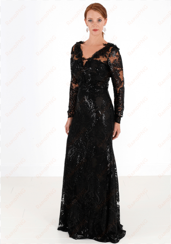 printed dresses marchesa notte v-neck lace overlay - gown