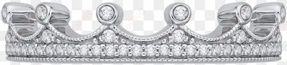 promezza 14k white gold promezza wedding band - tiara