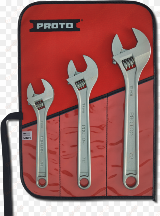 proto 3 pieces adjustable wrench set