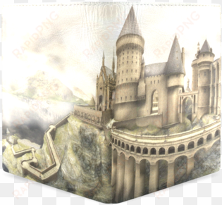 psylocke men's leather wallet with hogwarts castle - harry potter y la orden