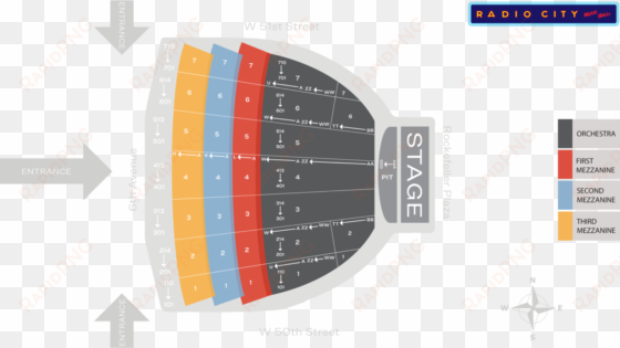 radio city music hall seating chart and map - radio city seating chart