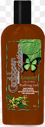 rainforest citrus mint bath gel - onyx natural tanning oil, 4 oz, caribbean solutions