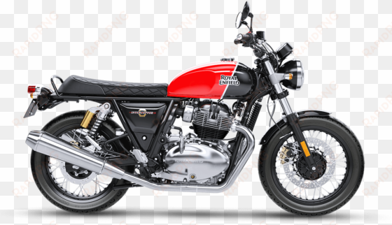 ravishing red front 3-quarter ravishing red side view - royal enfield interceptor