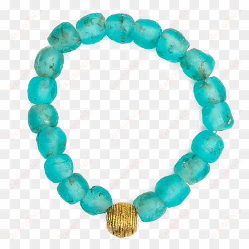 recycledafricanglasscuff - women global mamas glass pearls bracelet moss