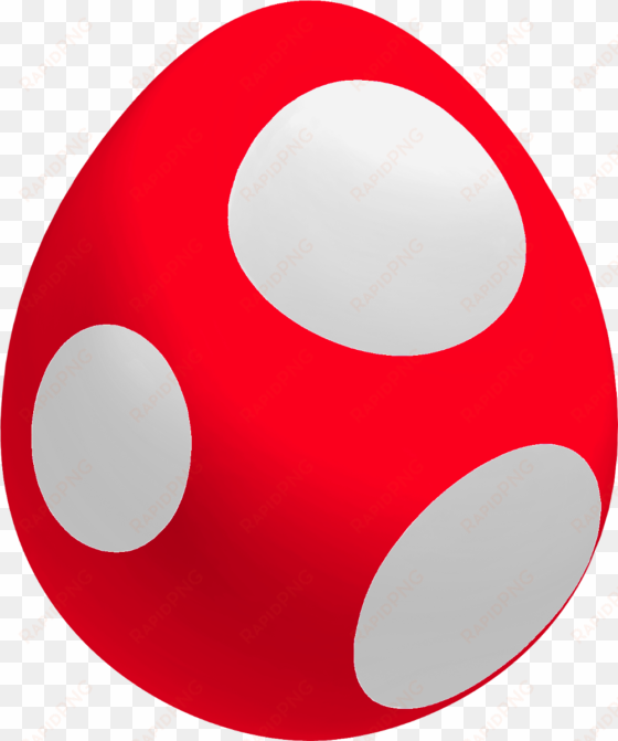 red baby yoshi egg - red yoshi egg png