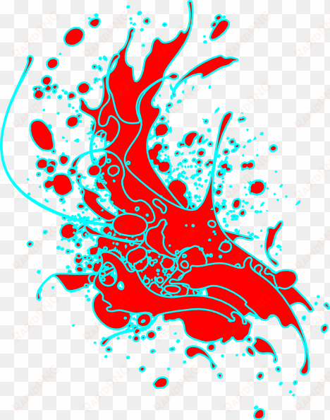 red blue splat svg clip arts 468 x 594 px