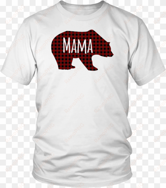 red plaid mama bear buffalo matching family pajama - blockchain shirt