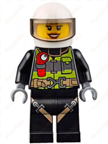 reflective stripes with utility belt and flashlight, - lego city 60108 fire response unit building kit