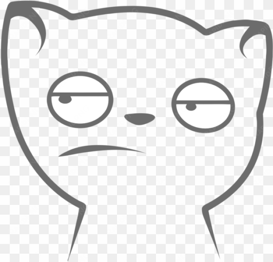 reply - meh face cat