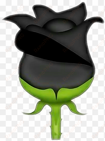 report abuse - black rose emoji png