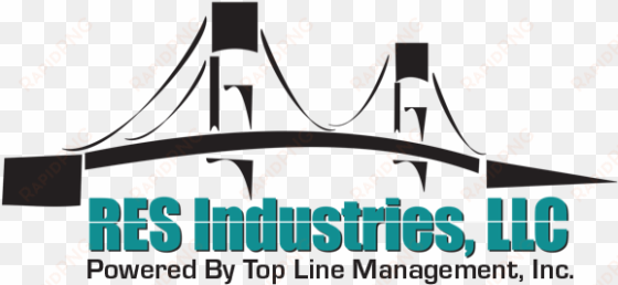 res industries powered by top line management logo - graphic design