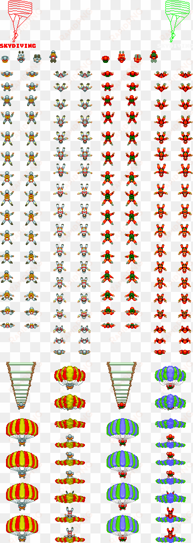 return to game - skydiving sprite