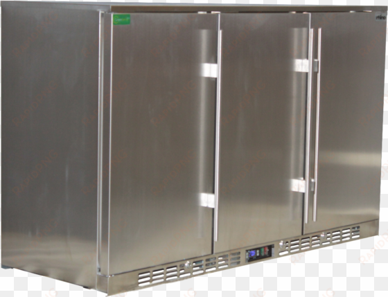 rhino 3 door triple all stainless steel bar fridge - rhino all stainless steel 3 door bar fridge