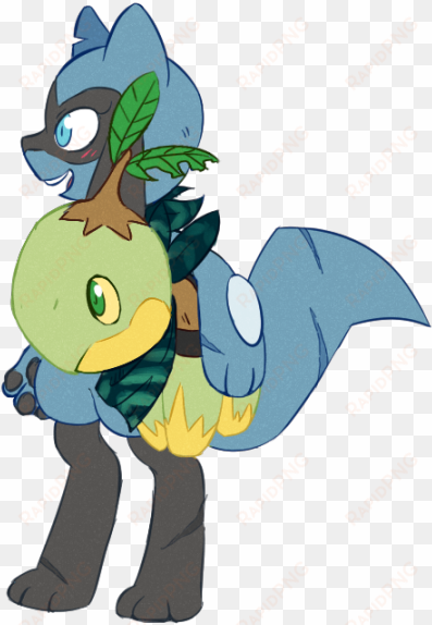 riolu and turtwig - pokémon mystery dungeon