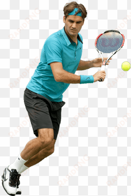 roger federer playing - tennis player no background