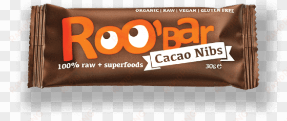 roo bar organic cacao nibs & almonds bar 30g