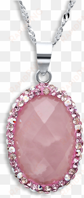 rose quartz - locket