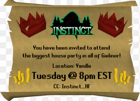 rs house party tonight // everybody is invited - instinct mlg