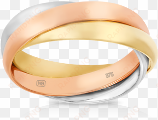 russian wedding band made in 9ct yellow, white and - gold russian wedding band