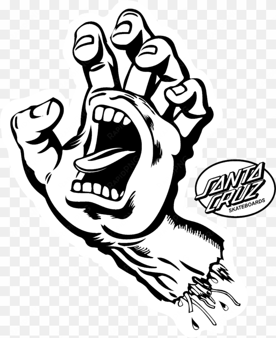 santa cruz skateboards logo black and white - santa cruz skate logo