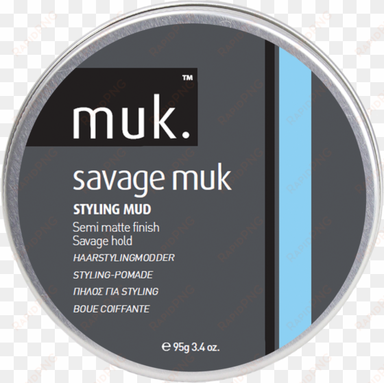 savage muk styling mud - muk haircare - hard muk brutal hold mud, 3.4 ounce