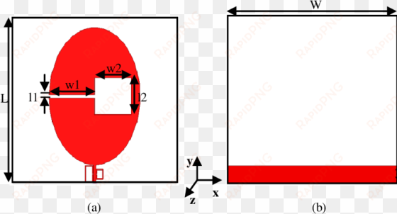schema of the dual band-rejected antenna - diagram