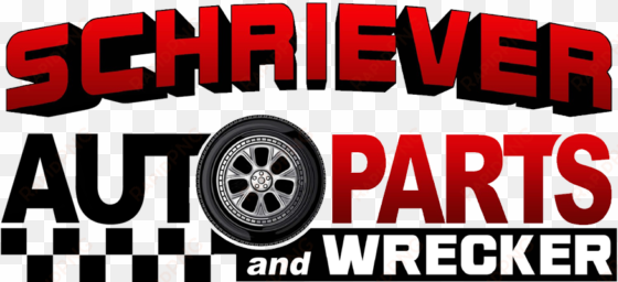 schriever auto parts and wrecker - motor parts logo design