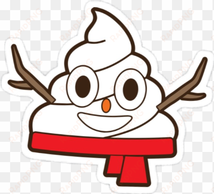 scsnowman sticker - poop emoji snowman