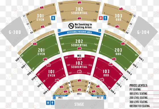 seating chart - pavilion at toyota music factory seating chart