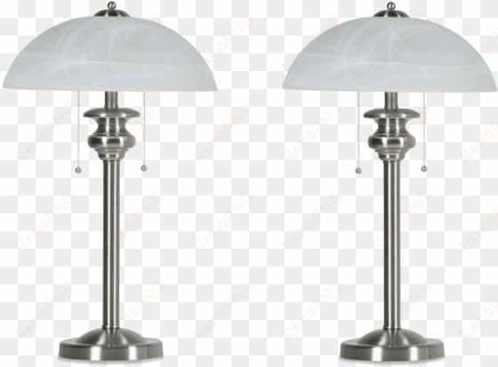 set of 2 brushed nickel desk lamps - product