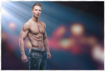 sexy fashion portrait of a hot male model poster • - fashion