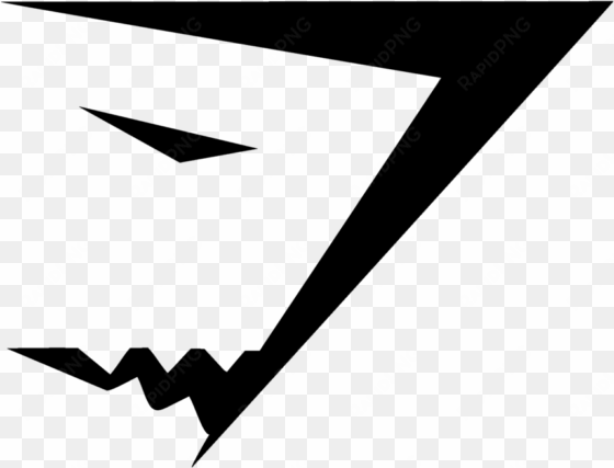 shark head - black - gymshark logo