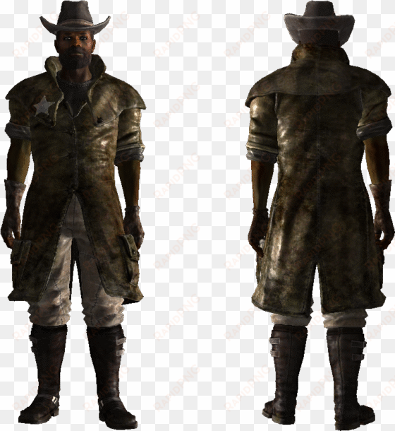 sheriffs duster - fallout junior officer outfit