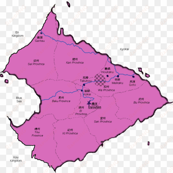 shisui pefecture of kei - anime the twelve kingdoms map