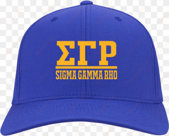 sigma gamma rho flex fit twill baseball cap - sleeve