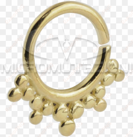 silver gold plated indian ornament septum ring septum - silver