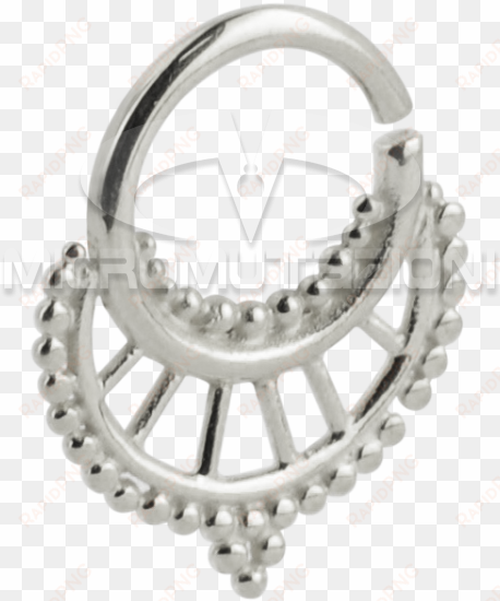 silver indian ornament septum ring septum - body piercing