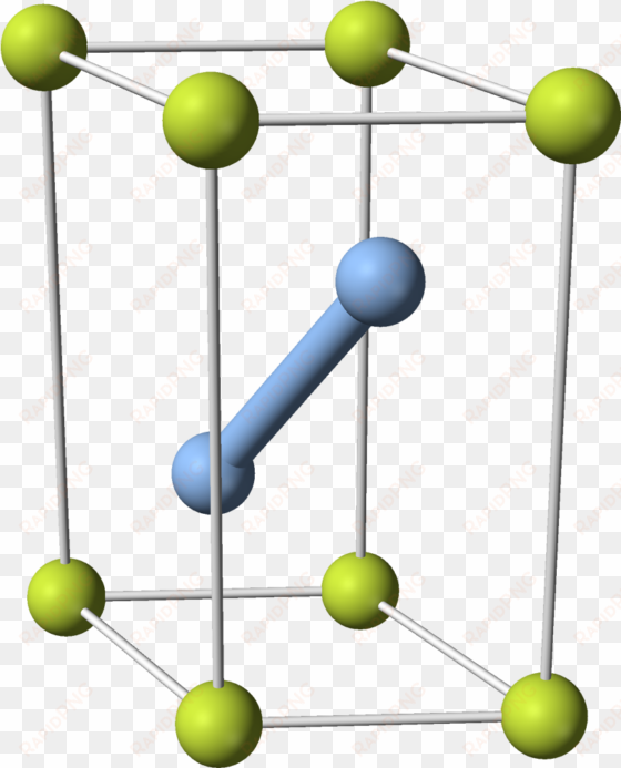 silver subfluoride unit cell 3d balls - silver subfluoride