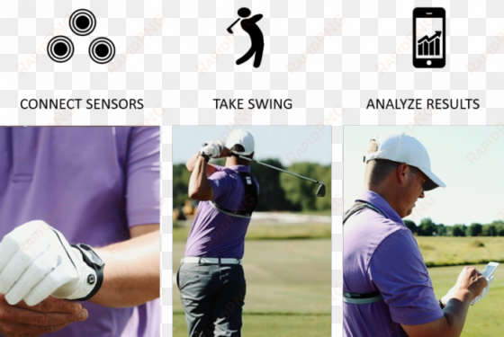 simply connect the sensors, take a swing, and analyze - speed golf