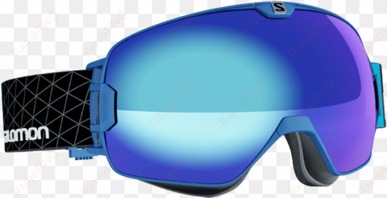 ski-glasses - salomon xmax blue+xtra lens asian fit goggles