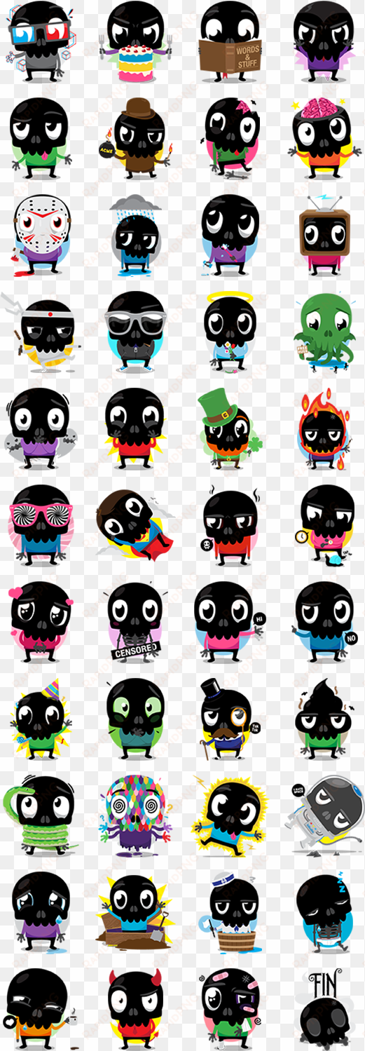 skullington - skull facebook sticker