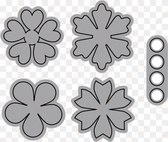small flowers cutting die set - die