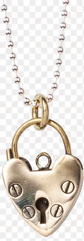 small heart necklace brass - locket