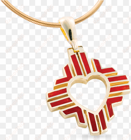 small zia heart pendant - pendant