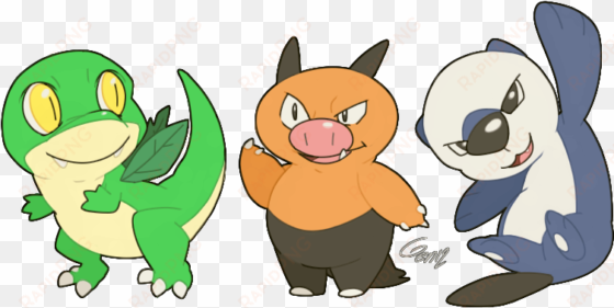 snivy, tepig & oshawott ii - kind pokemon