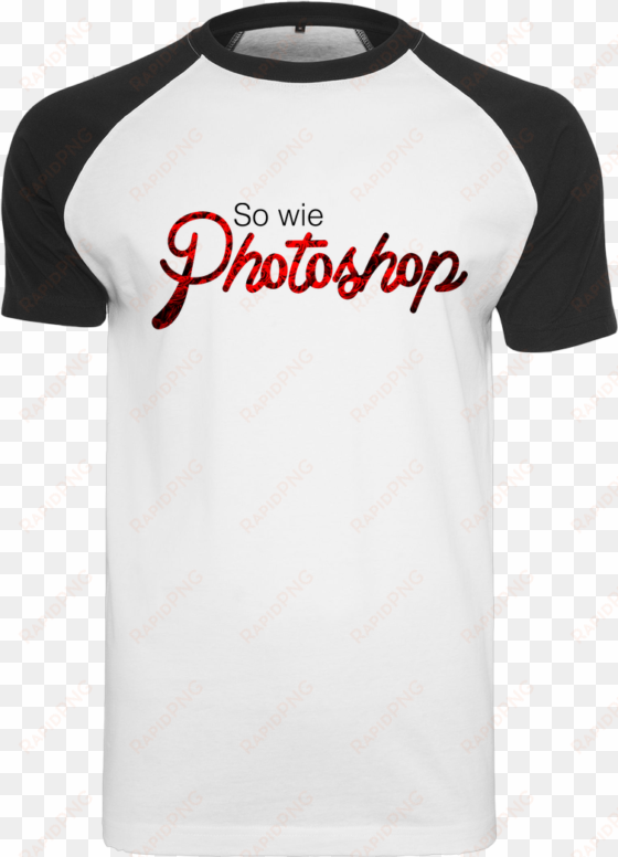 so wie photoshop t-shirt raglan tee white