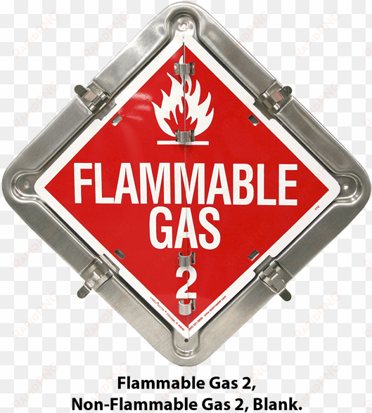 solid frame 2 placard dual flip set - labelmaster 10-3/4" x 10-3/4" class 2 rigid vinyl placard,
