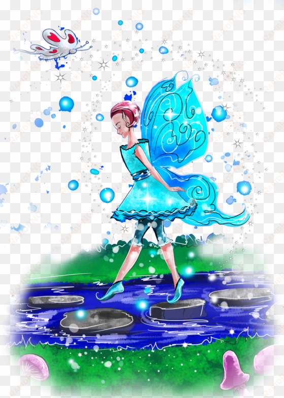 sorcha, the pathways and stepping stone fairy - clip art