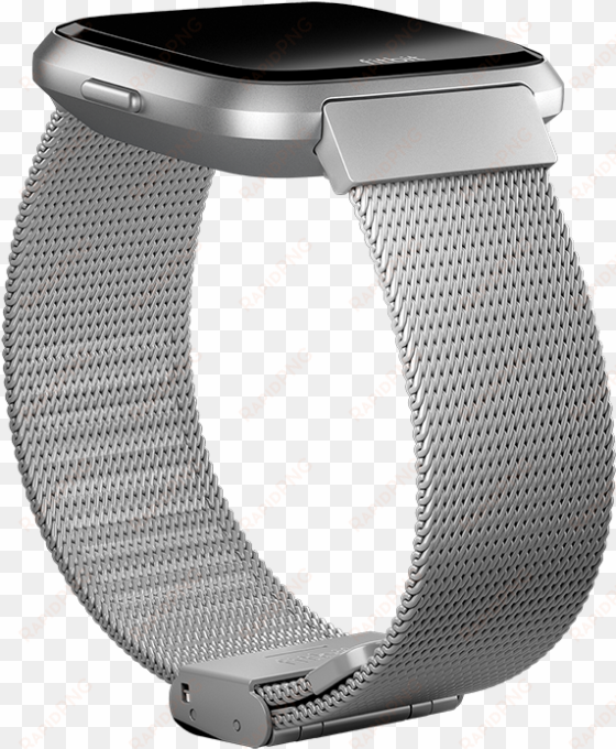 stainless steel mesh - fitbit versa metal strap